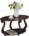 Стол журнальный Овация (М) на колесах темно-коричневый от фабрики Mebelik