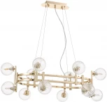 Подвесная люстра Crystal Lux LUXURY SP12L GOLD (220V, на тросе, шарики)
