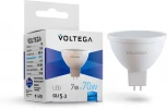Лампочка светодиодная полусфера белая колба GU5.3 7 Вт 700 lm 4000K нейтральное белое свечение Voltega Simple 7059
