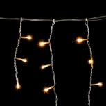 Гирлянда Бахрома 3 x 0,5 м Желтая 220В, 150 LED, Провод Прозрачный Силикон, IP65