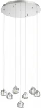 Подвесной светильник ST Luce Waterfall SL6017.101.07 Хром/Прозрачный с пузырьками воздуха LED 7*3W (220V, на проводе)