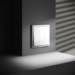 Выключатель трехклавишный (белый глянцевый) Voltum S70 VLS030101