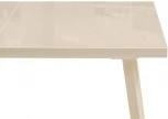 Стеклянный стол Woodville Маккензи 120(150)х70х77 кремовый 551089