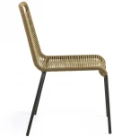 Стул уличный La Forma (ex Julia Grup) Lambton (Коричневый,Бежевый,Черный/ Сталь,Веревка,Металл)