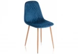 Обеденный стул на металлокаркасе Woodville Capri dark blue / wood 11842
