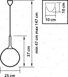 Подвесной светильник Lightstar Globo 813033 (220V, на проводе, шар)