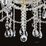 Подвесная люстра Omnilux Bonaita OML-70103-08 (220V, хрусталь, подвески, на цепи, подсвечник, свеча)