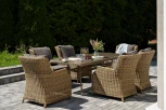 "Неаполь" обеденная группа плетеная из искусственного ротанга, цвет соломенный 4SIS арт.УТ-00008188