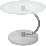 Стол журнальный Дуэт 13Н металлик/дуб дымчатый/прозр. от фабрики Mebelik