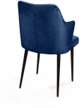 Стул с подлокотниками Hunt ромб, бархат синий 29 / чёрный конус Top Concept 75394
