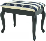 Банкетка Ретро с ящиком венге, ткань полоса синий от фабрики Mebelik