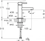 Смеситель VitrA Origin A4255536 для раковины, матовый черный