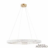 Подвесной светильник Arte Milano Venezia 311311/D800 GD (регулировка яркости, LED, 220V, хрусталь, пульт управления, на тросе, кольцо)