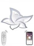 Потолочная люстра Natali Kovaltseva LED INNOVATION STYLE 83002 (регулировка яркости, 220V, пульт управления, умный дом - LampSmart, цветы)