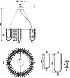Подвесная люстра Zortes Amanda ZRS.30514.21 (LED, 220V, хрусталь, на тросе, круглые, IP21)