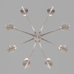 Подвесная люстра Wi-Fi Eurosvet Banci 60117/8 никель (220V, управление смартфоном, голосовое управление, умный дом - Minimir Home, Алиса, Маруся, Салют, на цепи)