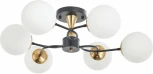 Потолочная люстра на штанге Arte Milano Neapolis-76808 276808/6 BK/GD (220V, шар)