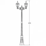 Наземный фонарь Oasis Light 91209S A Gb (220V, IP44)