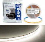 Светодиодная LED лента Feron LS530 48264 320SMD(2110)/м 8Вт/м 24V 5000*8*1.8мм 4000К