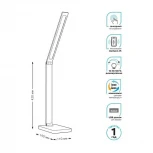 Офисная настольная лампа с беспроводным ЗУ складываемая Gauss Qplus GT5012 (LED, 220V, диммер, сенсорный выключатель)