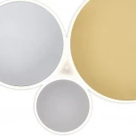 Настенный светодиодный светильник Escada Pandora 10305/3LED 63Вт, с ПДУ, металл/акрил, белый, золото/белый/серый (регулировка яркости, 220V)