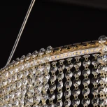 Подвесная люстра светодиодная APL LED Sicilia SH07.100.A.Gd.4000 (220V, хрусталь, на тросе)