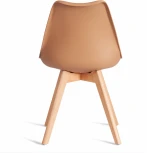 Обеденный стул Tetchair TULIP (Дерево,Пластик,Экокожа/Бежевый)