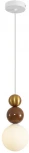 Подвесной светильник Lumion Bonbones 8257/1 золото/коричнеый/белый, металл/стекло G9 1*20W 220V (на проводе, шарики)