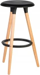 Табурет барный ROYCE (ножки светлый бук, цвет чёрный (B-03))