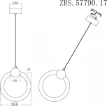 Подвесной светильник Zortes Auralia ZRS.57790.17 (LED, 220V, на проводе, кольцо)