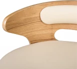 Стул барный DOBRIN FRED (натуральное дерево, кремовый) 1018-LMZ FRED, цвет сиденья кремовый, каркаса натуральное основания хром