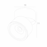 Накладной точечный светильник Arte Lamp Arcturus A7715PL-1WH (LED, 220V)