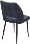 Стул LONDON UF998-13 темно-синий, букле / черный каркас / Товарный знак DISAUR