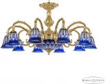 Подвесная люстра Bohemia Verona 72209P/10/250 G P2 D Clear-Blue/H-1I
