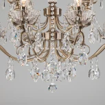 Подвесная люстра Eurosvet Teodore 10103/12 античная бронза/прозрачный хрусталь Strotskis