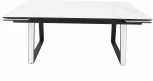 Стол Монако, Керамогранит, Черный матовый муар/Calacata vaglioro, Аврора