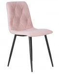 Стул обеденный DOBRIN CHILLY ROMBO (Розовый Simple 03, основание черное) 006 ROMBO, цвет сиденья розовый основания черный