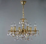 Подвесная люстра Ambiente by Brizzi Benisa 2226/6 WP Tear Drop (220V, хрусталь Asfour, на цепи, подсвечник, свеча)