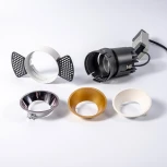 Точечный встраиваемый светодиодный светильник, круглая рамка, жемчужно-черный отражатель Fiberli 302T75 12130201