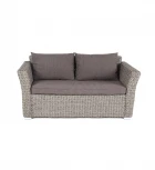 "Капучино" диван из искусственного ротанга (гиацинт) двухместный, цвет серый 4SIS арт.УТ-00003002