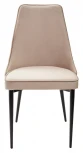 Стул NEPAL-P БЕЖЕВЫЙ #5, велюр/ черный каркас