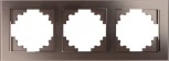 Рамка на 3 поста (коричневый) Stekker Катрин 39537