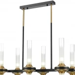 Потолочная люстра на штанге Lumion Tamaresa 8112/12 черный/бронза/прозрачный, металл/стекло G9 12*30W 220V