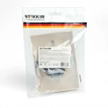 Розетка двойная с заземлением и защитной крышкой (слоновая кость) Stekker Эрна 49137