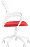 Кресло офисное TopChairs ST-BASIC-W красная ткань крестовина белый пластик УТ000036062