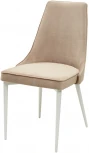 Стул NEPAL-P БЕЖЕВЫЙ #5, велюр/ белый каркас M-City 461MC03822