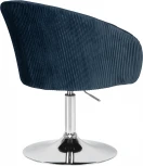 Кресло дизайнерское DOBRIN EDISON (синий велюр (1922-20)) 8600-LM 8600-LM, цвет сиденья синий (1922-20), основания хром