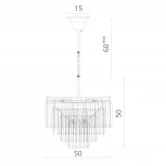 Подвесная люстра Divinare Nova 3001/02 LM-9 (220V, хрусталь, на цепи)