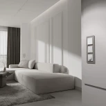 Рамка на 3 поста (дымчатый, стекло soft-touch) Werkel W0033117 (a067416)