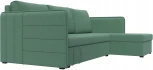 Диван угловой Слим правый угол (Зеленый/Рогожка) Лига Диванов арт.121151